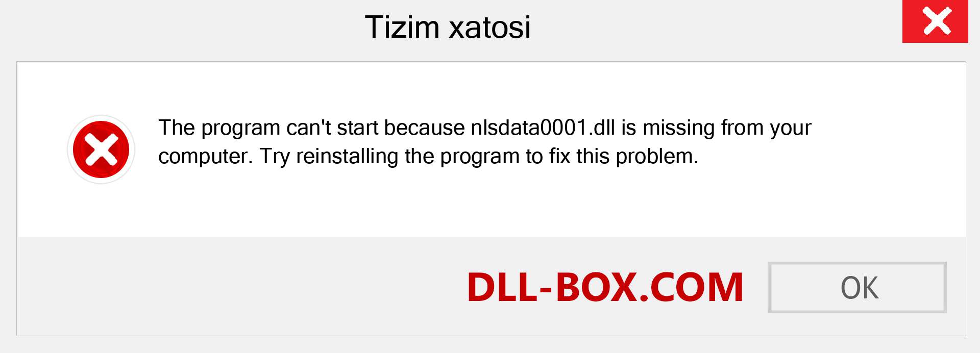 nlsdata0001.dll fayli yo'qolganmi?. Windows 7, 8, 10 uchun yuklab olish - Windowsda nlsdata0001 dll etishmayotgan xatoni tuzating, rasmlar, rasmlar